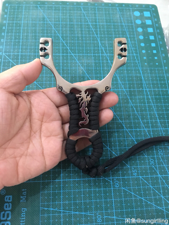 不锈钢线切割卡球屠龙弹弓,双股球卡弹弓,全...