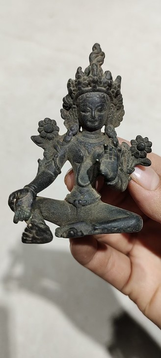 铜佛像，好品实心，高7.6厘米，按图发货不...