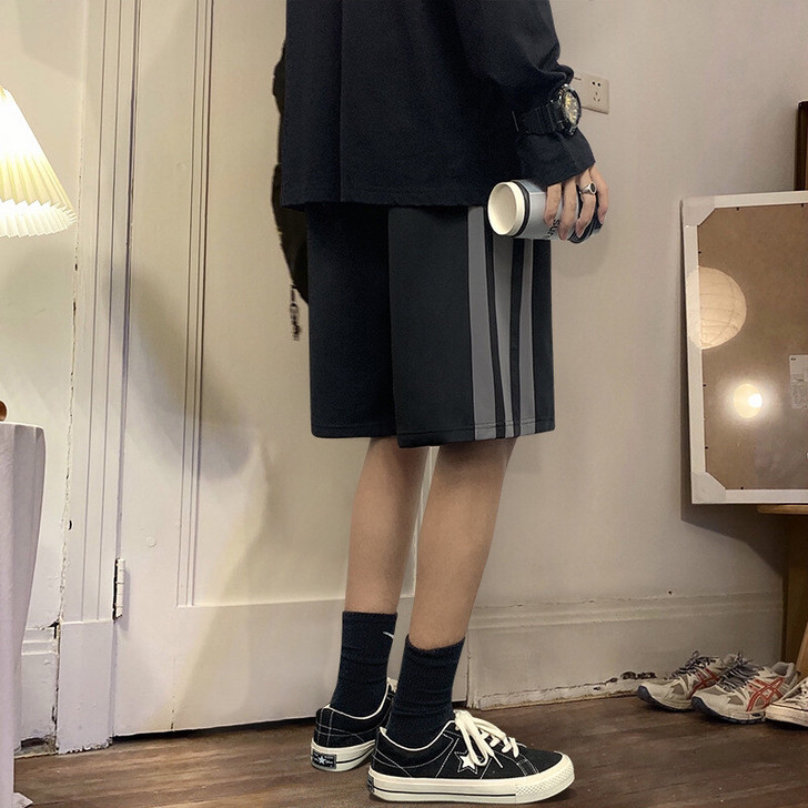 短裤男夏季潮牌外穿直筒宽松5分裤ins潮流...