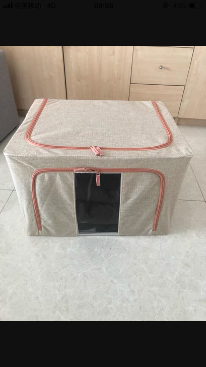 棉麻衣服收纳箱布艺衣物整理盒箱子大号折叠衣...