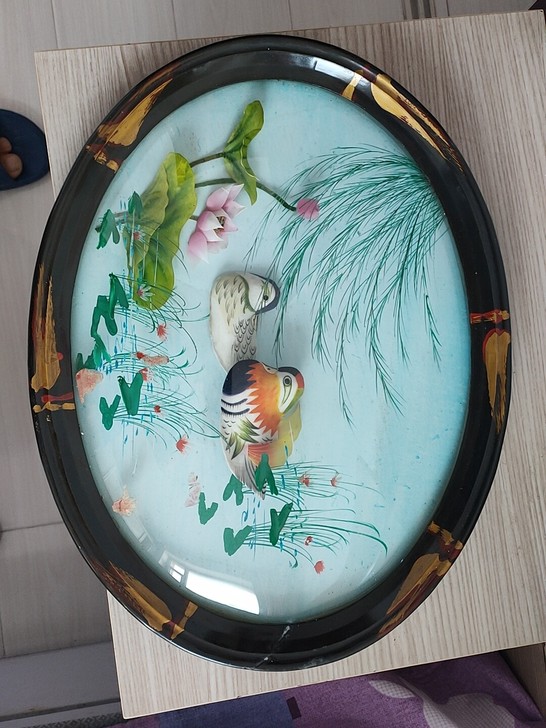 老挂画,民俗艺术画,六七十年代老作品,粉丝...