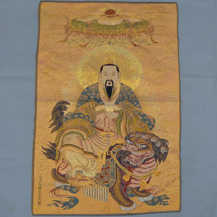 #节后鱼生#织锦布画丝绸刺绣画 唐卡机绣 ...