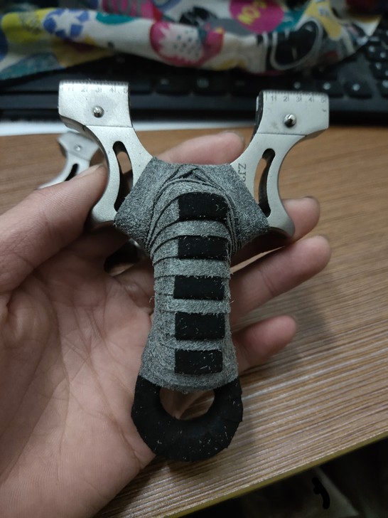 新款猎人免绑快压扁皮弹弓吸汗带舒适飞虎