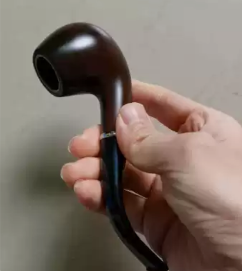 树脂胶木过滤烟斗 仿木老式弯斗仅被使用过一...