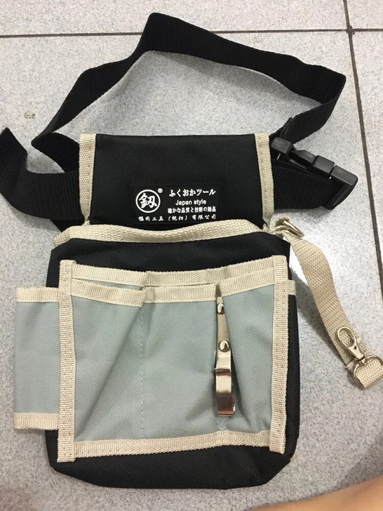 全新日本工具电工专用工具包腰包男帆布多功能...