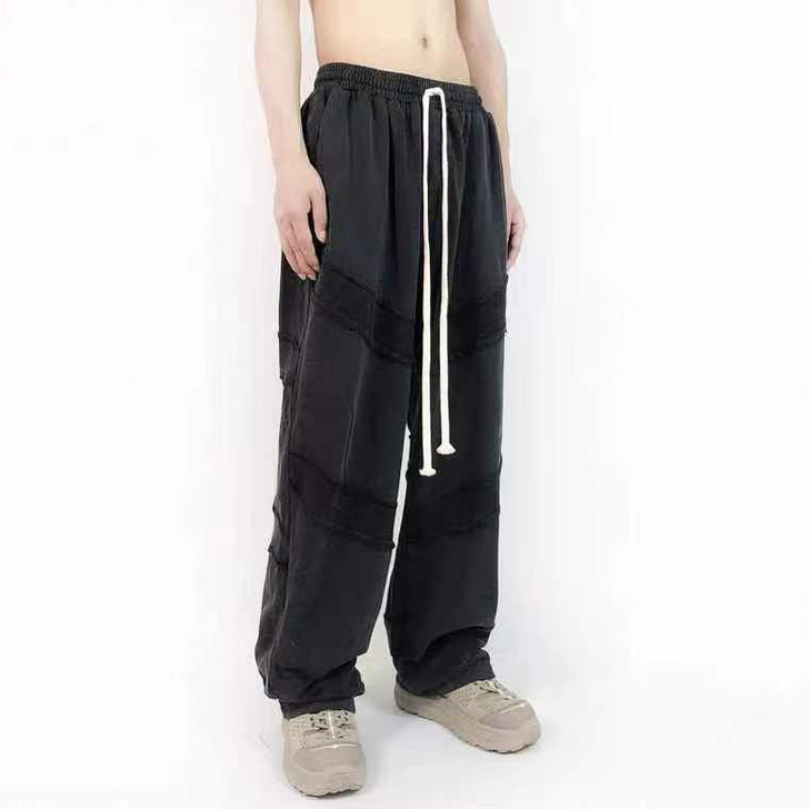 卫裤男国潮牌ins高街嘻哈水洗做旧宽松直筒...