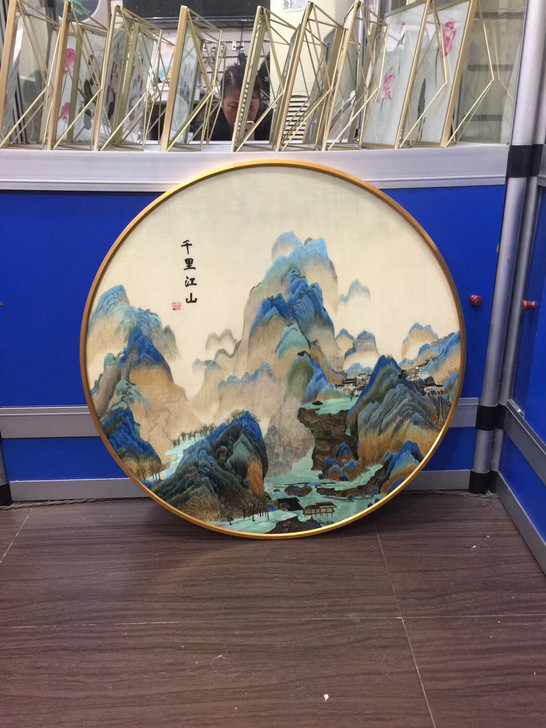 定制手工苏绣画单面绣挂画双面绣画刺绣画手工...