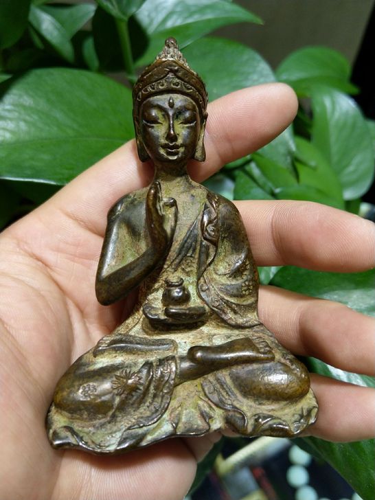 【小牛古玩】红铜阿弥陀佛 药师佛 铜佛像！...