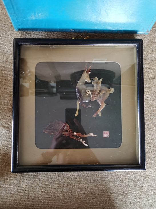 七十年代工艺画，30*30，原盒包装品相如...