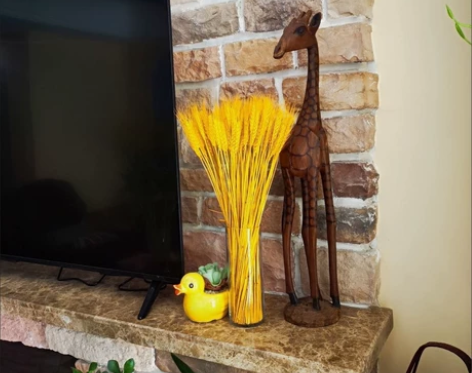 花店清仓天然麦穗干花花束新年客厅摆放花黄金...