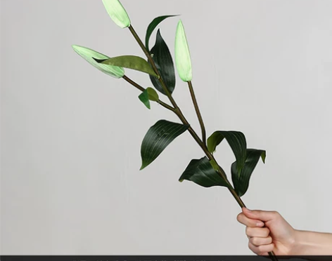 手感保湿百合花仿真花束客厅大号防假花摆设餐...