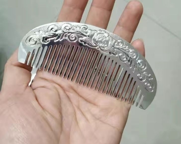 纯银梳子999纯银正品银梳子S999纯银梳...