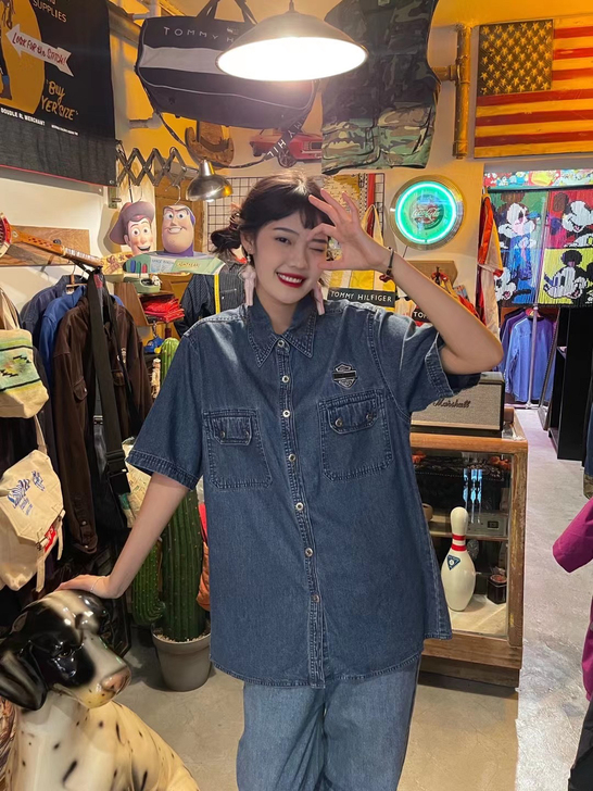 vintage哈雷戴维森工装衬衫