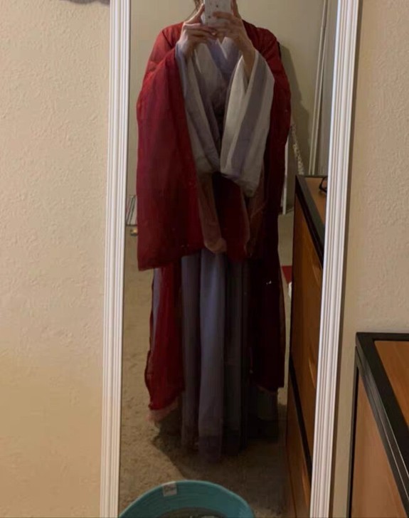 红颜魏晋风日常汉服古装女中国风广袖流仙裙学...