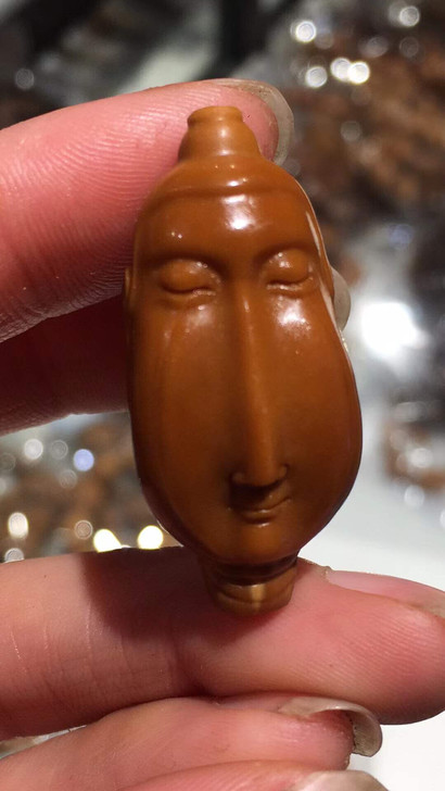 橄榄核佛单粒吊坠 长脸佛橄榄核如来单籽挂件...
