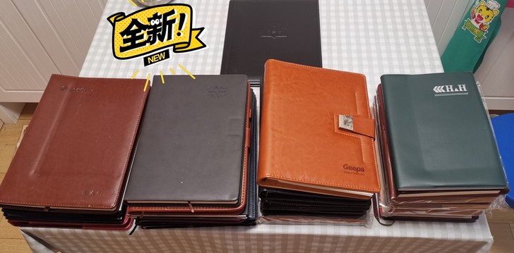 几乎全新 皮面 笔记本 记事本 记录本 办...