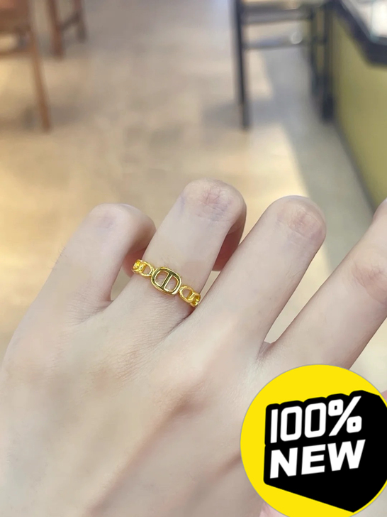 猪鼻子 链条 足金999戒指 5G工艺