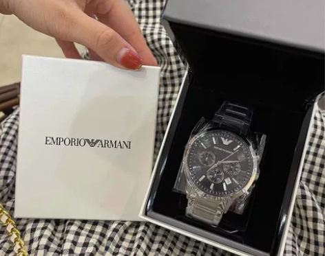 阿玛尼男士手表，Armani新款绿黑武士防...