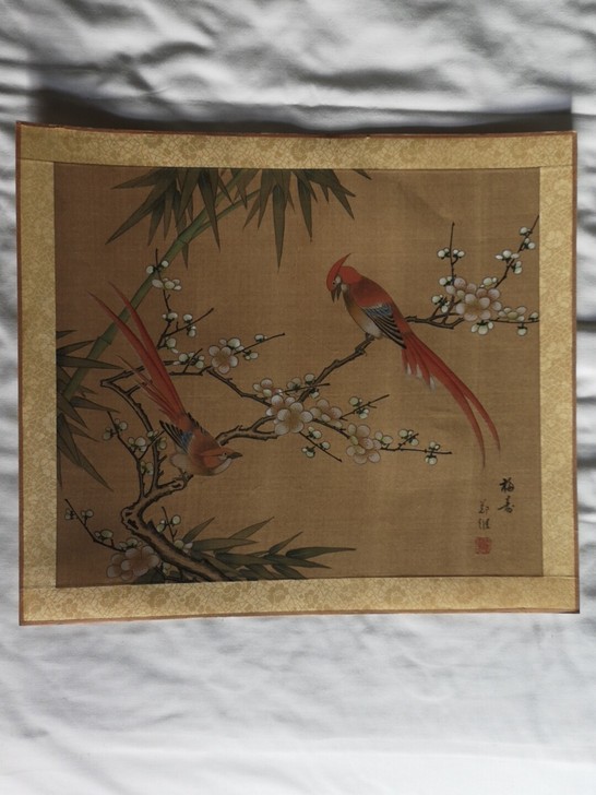 名家老绢画