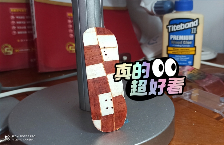 手指滑板CJ红白拼接板34毫米##amp；...