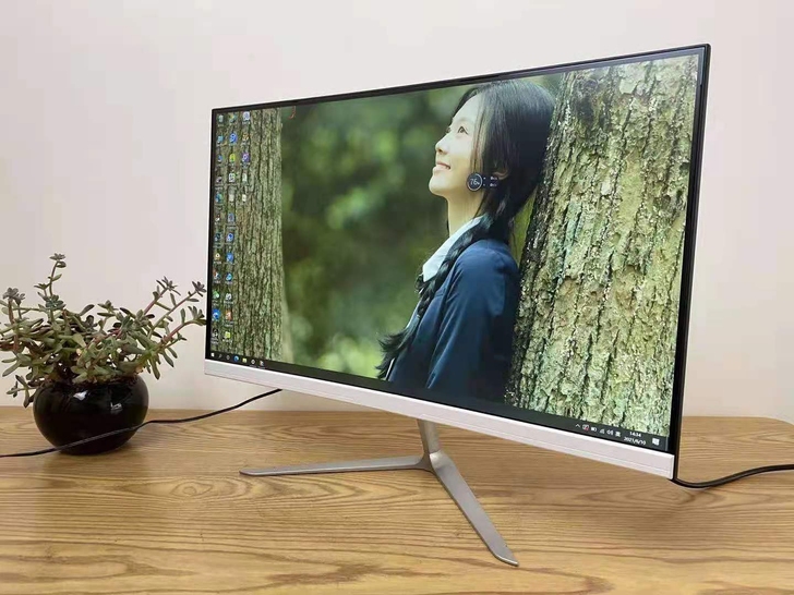 全新 高清曲面无边框电脑显示器。19寸，2...