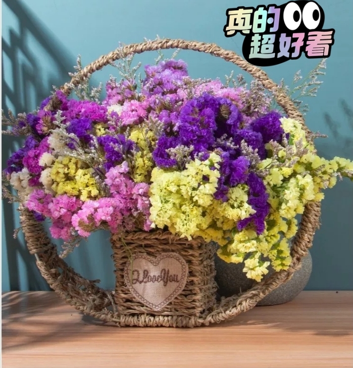 花篮藤编草编手提篮子编织花盆装饰摆件鲜花干...