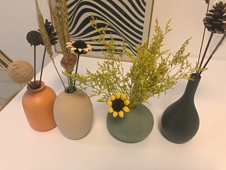 ins北欧创意陶瓷小花瓶干花插花家居客厅装...