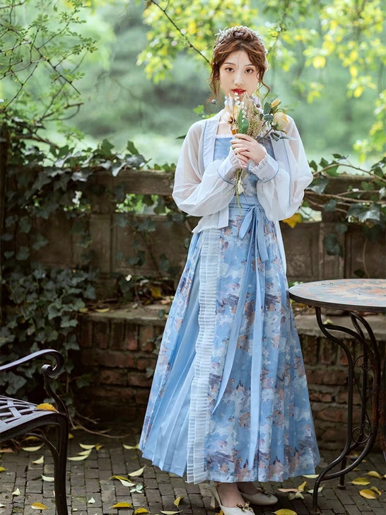 现货秒发夏季汉服折衷系列爱的礼赞 海与月 ...