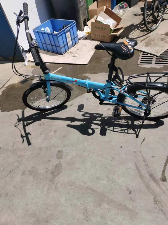 涂狼折叠自行车，原价1000多