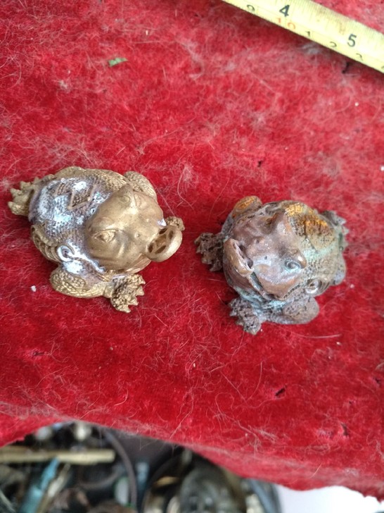 铜金蟾两只，招财好物件，实物拍摄按图发货，...