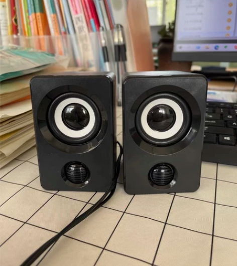高音质电脑音响小音箱台式机笔记本家用有线蓝...