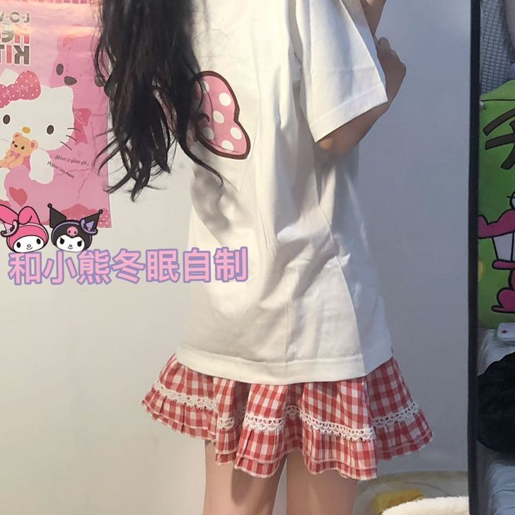 原创自制软妹蛋糕裙可爱日系a字半身裙高腰短...