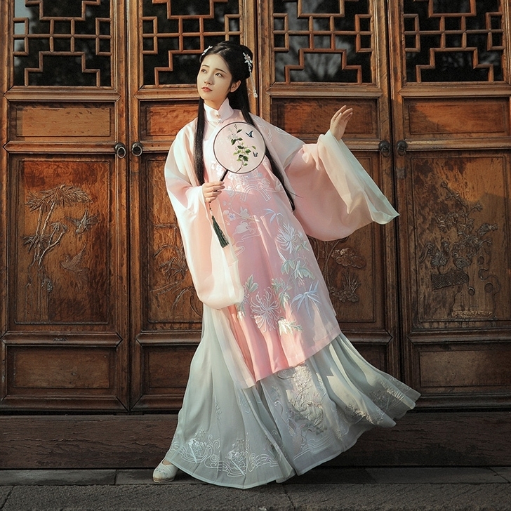 钟灵记 锁清秋 立领斜襟纱衫汉服马面裙明制...