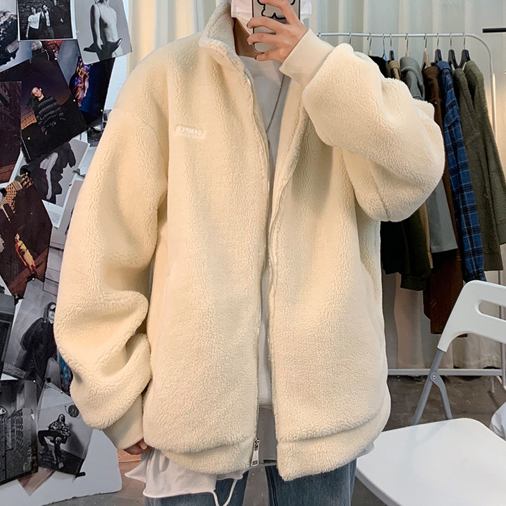 毛绒外套女冬季宽松bf韩版羊羔毛棉衣ins...