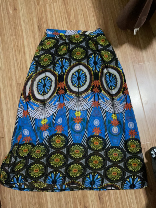 民族风侧开衩雪纺半裙