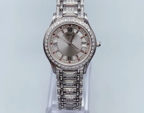 伯爵 白金原镶钻 石英女表 整表18k白金...