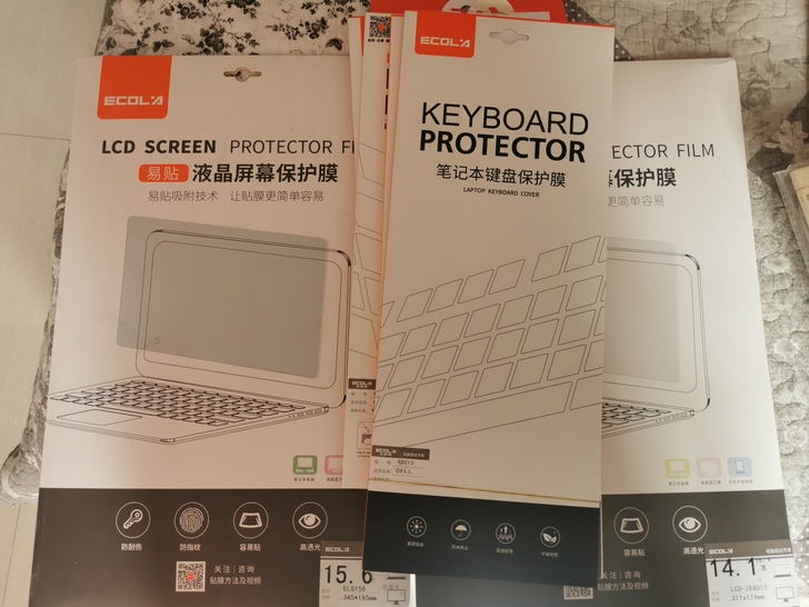 全新未用电脑屏幕保护膜,防蓝光,键盘保护膜...