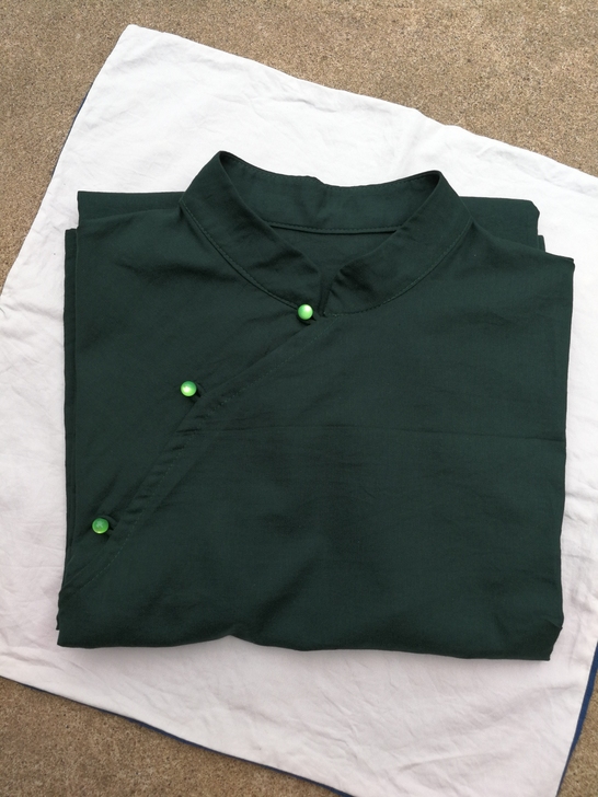 全新墨綠色旗袍連衣裙    棉麻棉麻棉麻