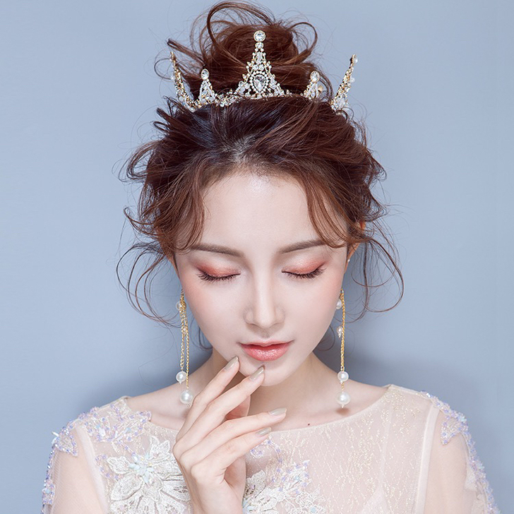 全新#皇冠加耳环（耳环是耳夹的）