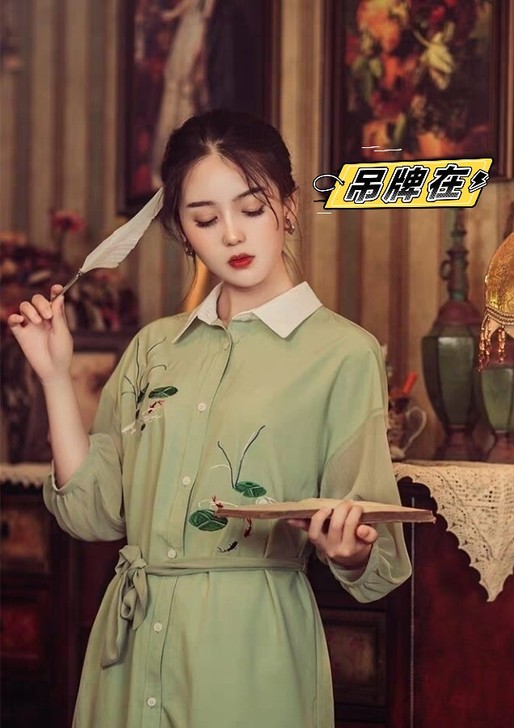 花朝记汉服正 荷月 s码 连衣裙+腰带