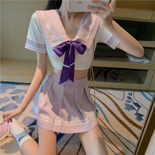 【折扣价】夏装学院风jk制服套装女2021...