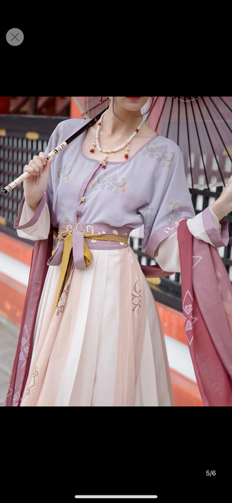 远山乔汉服【踏歌行】原创设计 印花齐腰裙 ...