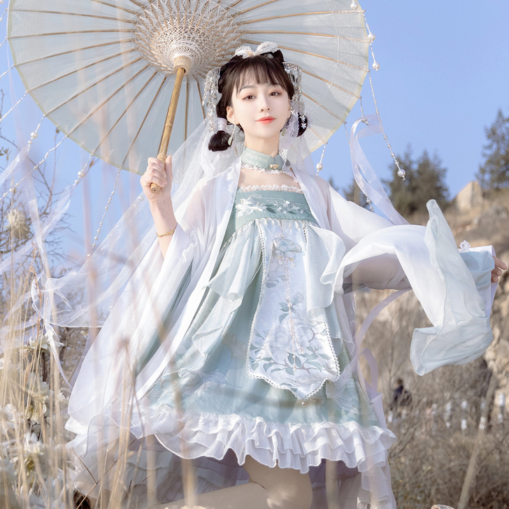 全新M码仅试穿有吊尸倚梦阁原创改良汉服女镜...