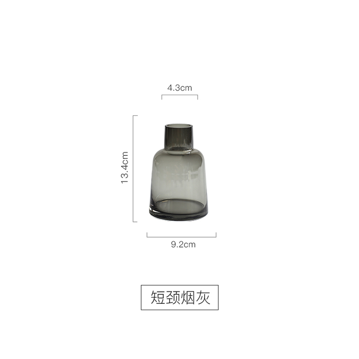 北欧极简风灯塔型玻璃花瓶插花花器台面水培花...