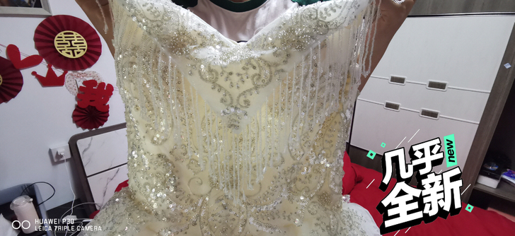 6.30婚期，婚纱就仪式那穿了一会儿，大拖...