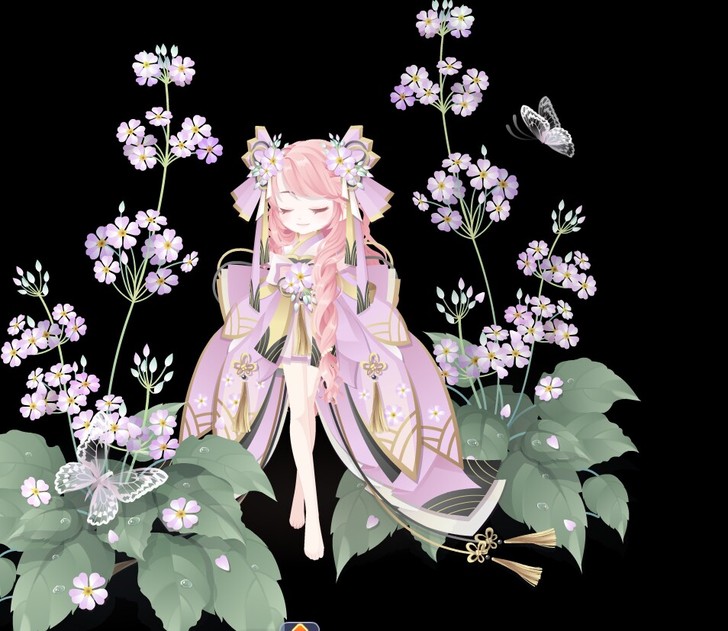 奥比岛樱草花日式短裙套装，樱草花套装，樱花...