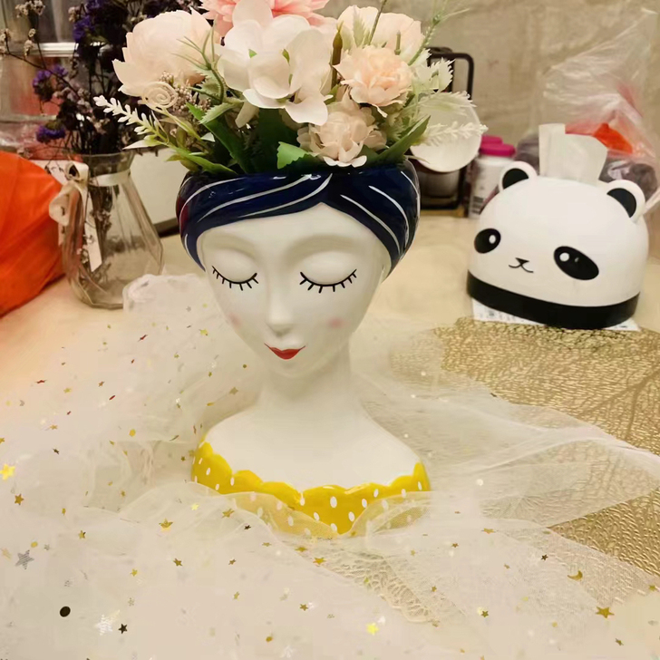 创意花瓶摆件餐桌客厅插花简约玄关电视柜陶瓷...