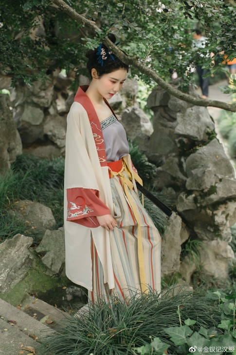 金钗记汉服 仲月 原创汉服宋制北宋褙子对襟...