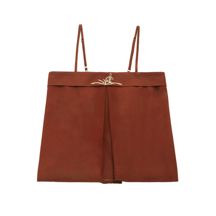 远山乔花期小宴宋制汉服女双色飞机袖短衫吊带...