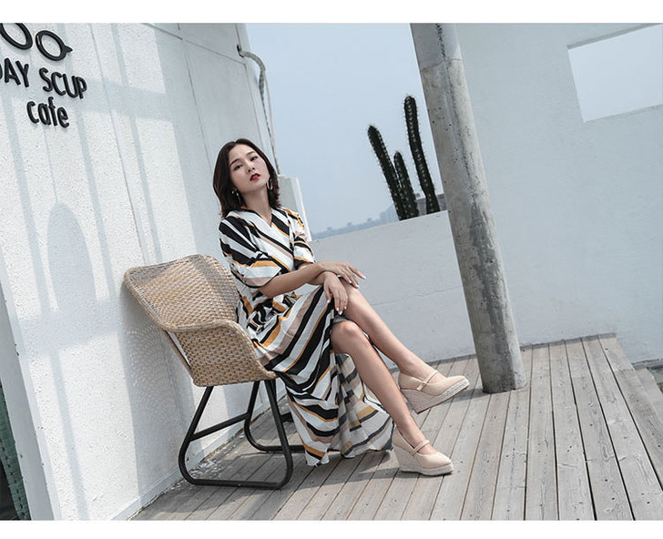 韩版坡跟单鞋女2019新款时尚春秋百搭厚底...